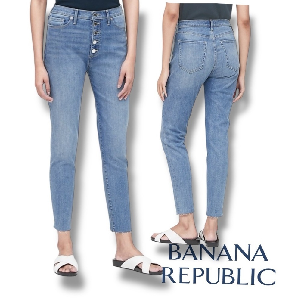 Banana Republic Outlet Jeans High-Rise Skinny Button-Fly Denim Pant Size 30